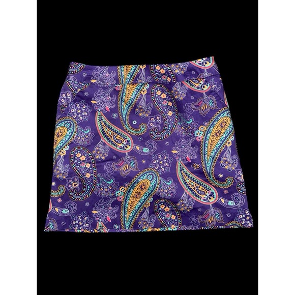 Loudmouth Ladies Sz 6 Pazeltine‎ Skort Skirt Golf Purple Paisley Pickleball - Picture 1 of 8